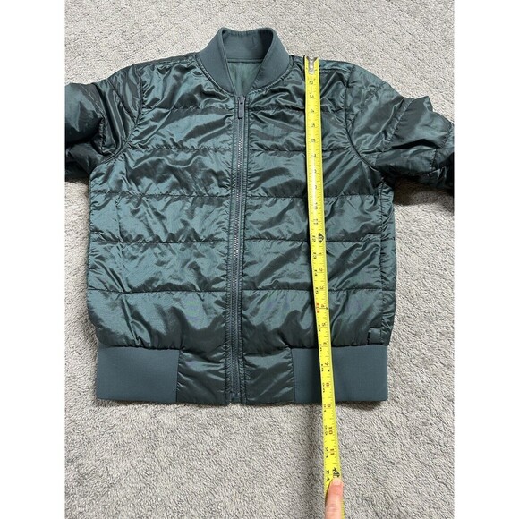 Lululemon Non-Stop Bomber Jacket Womens 4‎ Teal Shadow Green Reversible Full Zip - Picture 10 of 10